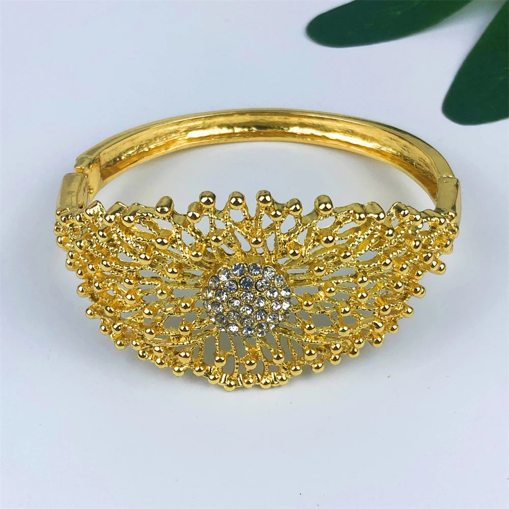 18K Gold Plated High-End Women's Jewelry Set - Luxurious Design