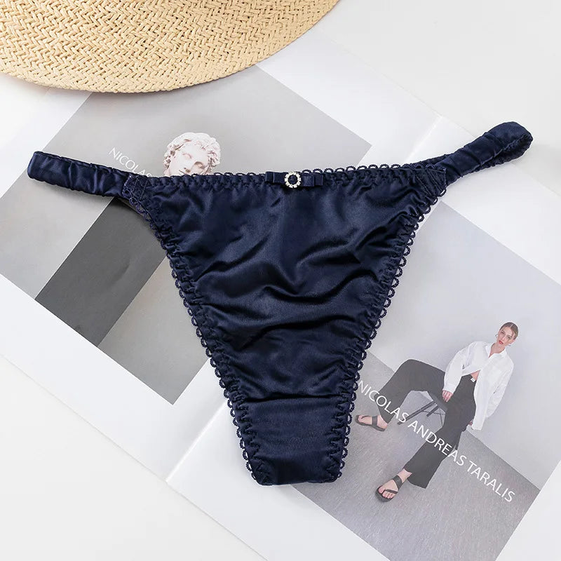 Quần Lót Thể Thao Nữ - Dây Mảnh Satin Quyến Rũ - Daisan Mart