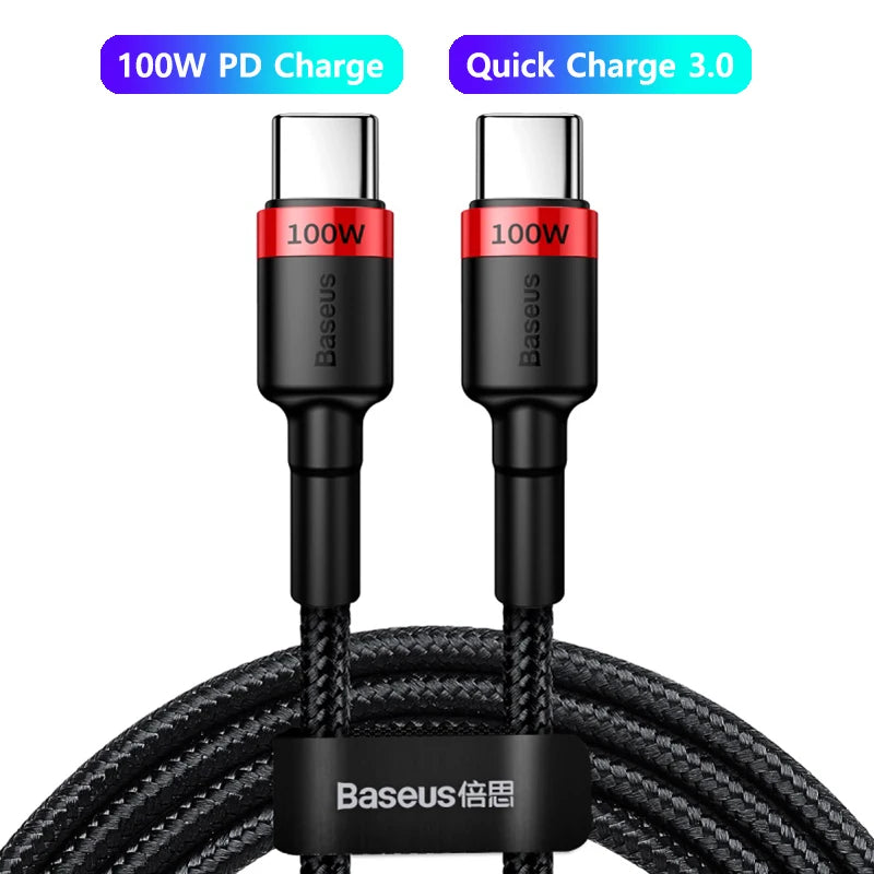 Cáp Sạc Nhanh Baseus 100W USB-C Cho iPhone & Macbook - Daisan Mart
