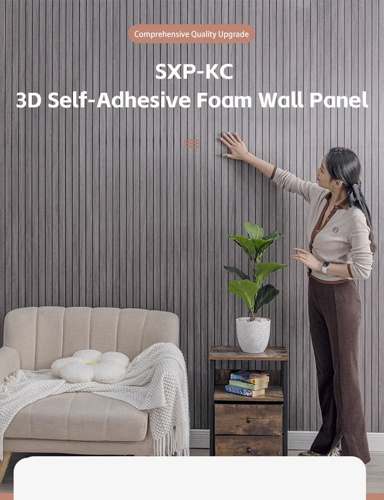 1 Roll Self-adhesive Wall Panel Sxp Foam Stickers Peel and Stick 3d Wall Sticker Easy to Diy Suitable for Ceiling, Living Room