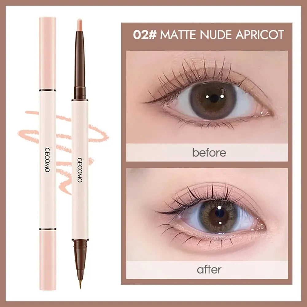 Bút Trang Điểm GECOMO 2 Đầu: Kẻ Mắt & Bóng Mắt Lấp Lánh