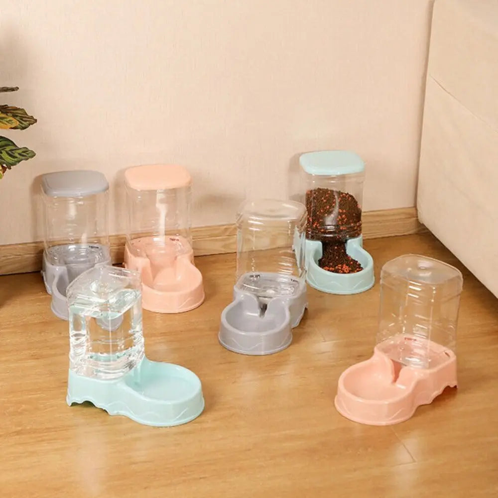 3.8L Automatic Pet Feeder Large Cat Dog Food Dispenser Water Fountain Drink Bowl - Daisan Mart
