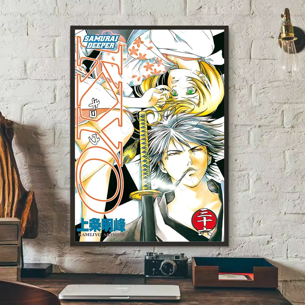 Samurai D-Deeper KYOS Comic Poster Wall Art Painting Sticker For Home Room Decoration Bedroom Decor Waterproof Posters