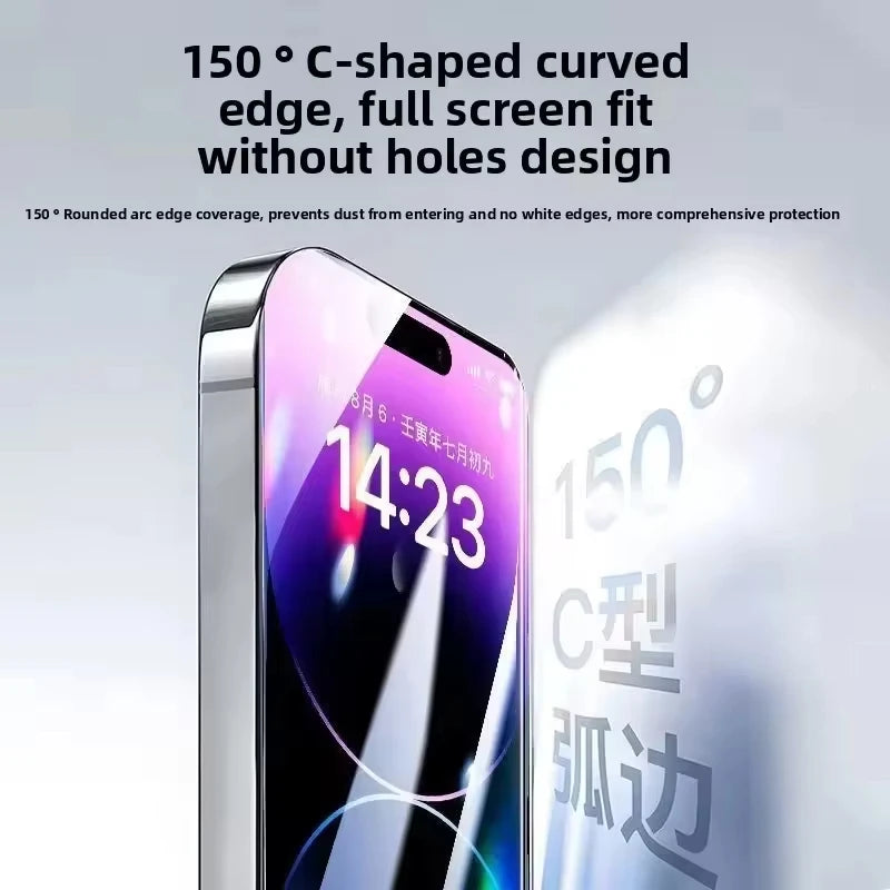 2Pcs HD Clear Tempered Glass For iPhone 17 16 15 14 Pro Max 6 7 8 Plus 12 13 11 Pro 16e XR XS Dust Free Install Screen Protector - Daisan Mart