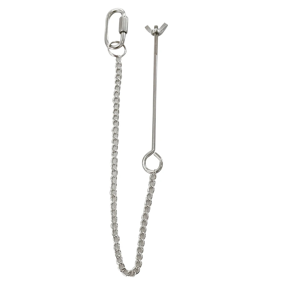 Pet Parrot Stainless Steel Feeder Fruit Corn Fork Toys Chicken Vegetables Holder Hanging Feeding Stick Feeder Pet Accessories