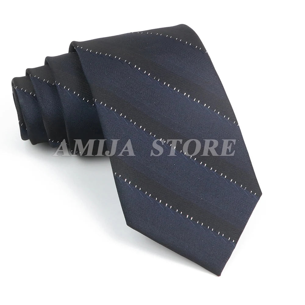 Cà vạt nam cao cấp chấm bi xám 6.5cm thời trang