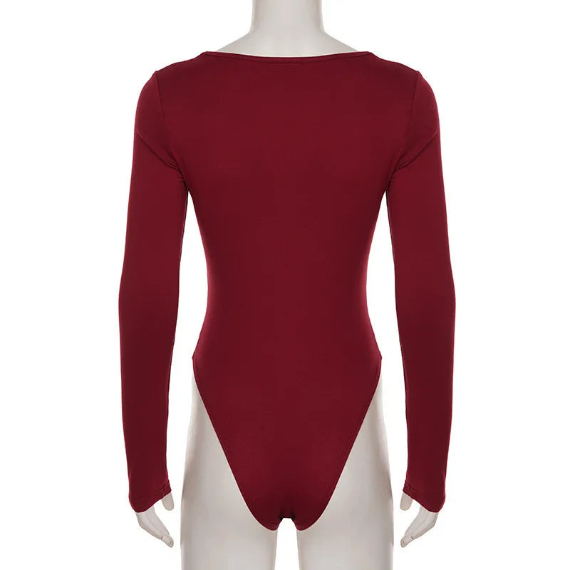 Bodysuit Đỏ Gợi Cảm SheStyle - Thời Trang Thu Đông 2025 - Daisan Mart