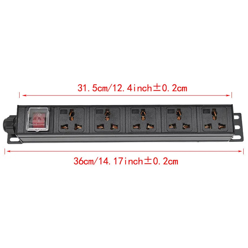 PDU Network Cabinet Rack Power Strip Distribution Outlet Units UK adaptation Universal Socket Compatible US AU Israel eu plug