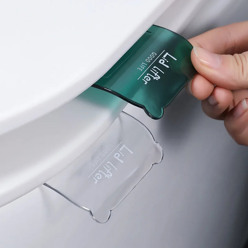Adhesive Toilet Lid Device Portable Sanitary Closestool Toilet Seat Handle Flapper Holder Household DIY Bathroom Accessories