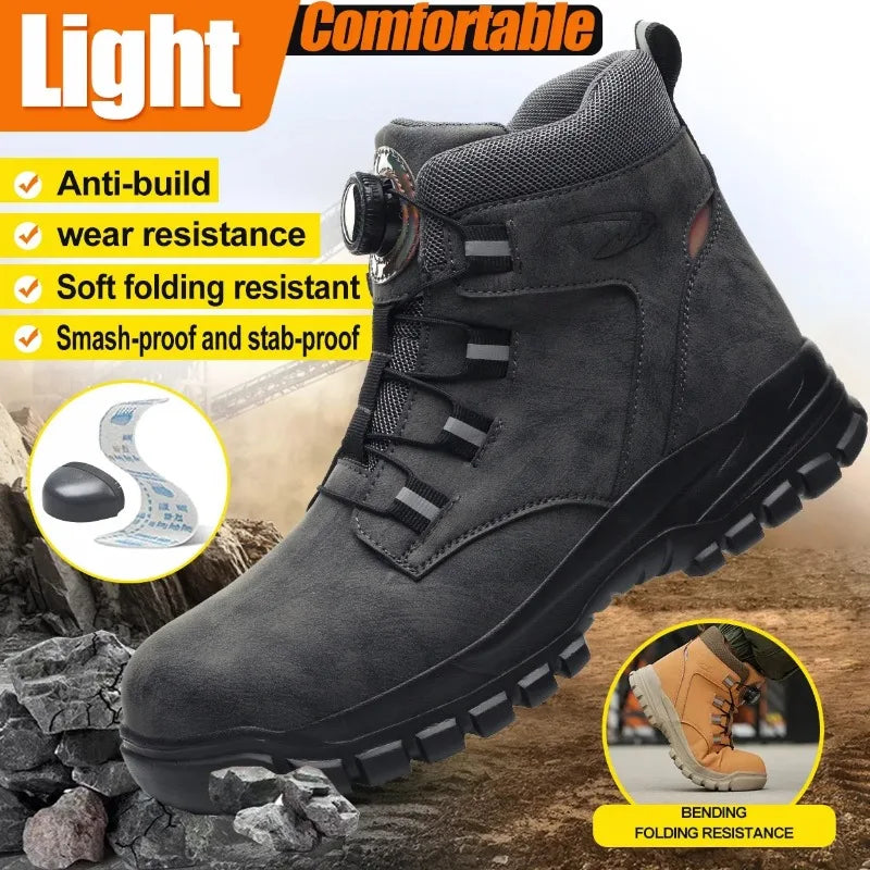 Industrial Safety Waterproof Leather Safety Shoes 2024