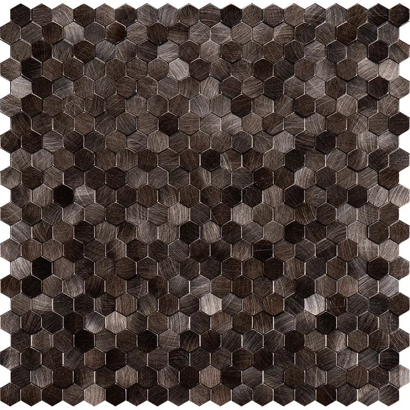 Mosaic Decorative Wall Stickers Aluminum-plastic Panel Self-Adhesive Moisture-proof Fireproof Bathroom Hexagon Tile Decoration