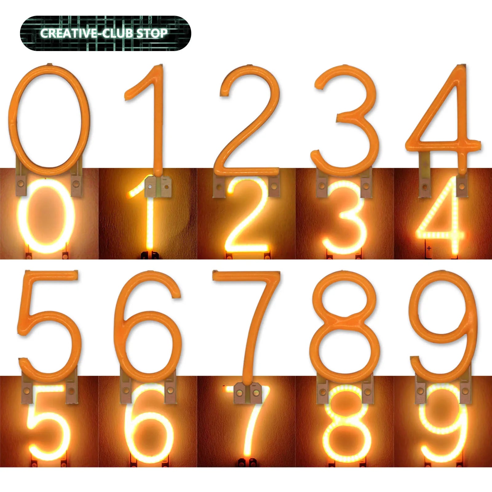 Bóng LED Số 0-9 Trang Trí Noel, Tiệc & DIY Thư Yêu