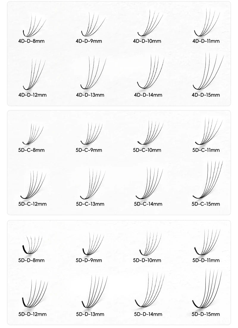 500-Cluster Thick Eyelash Extension Fan – Convenient Built-in Fan