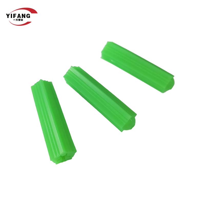 Green plastic expansion bolt factory direct sale, customized sample, bulk sale, free shipping! 