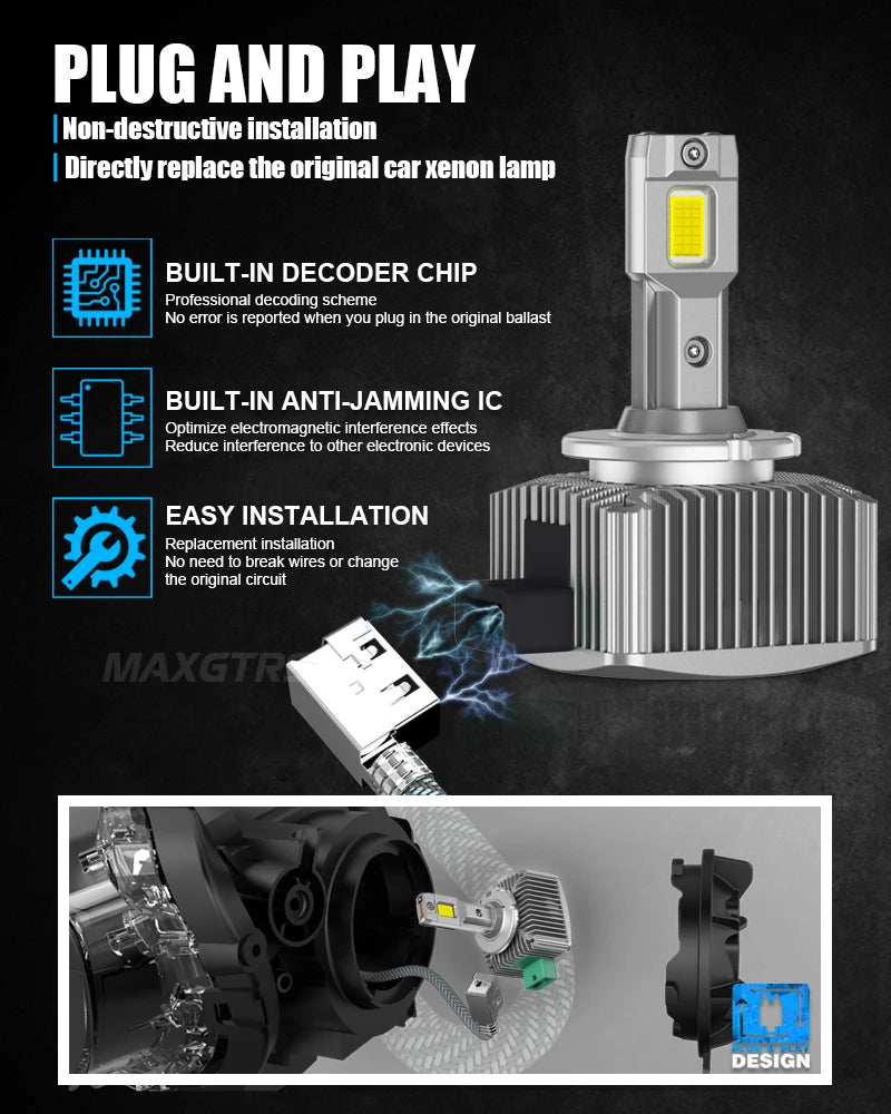 Đèn Pha MAXGTRS Turbo LED 24000LM 6500K 90W Plug&Play - Daisan Mart