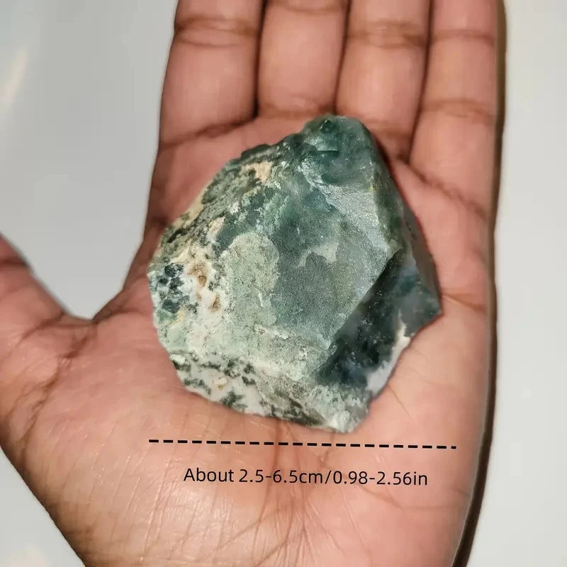 Natural Moss Agate Stone for Decoration, Wire Wrapping, Fountain Making