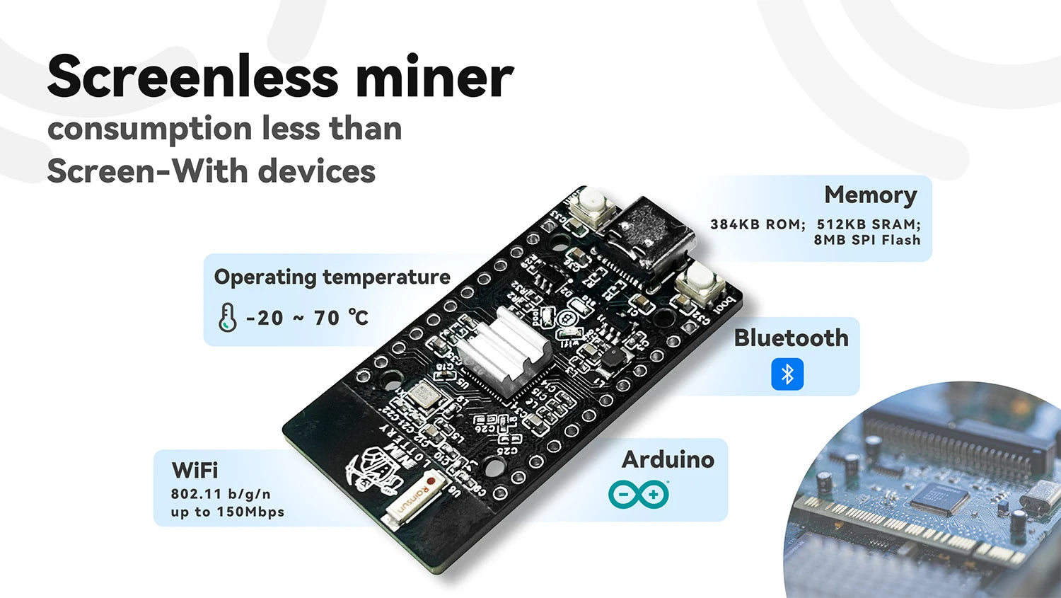 NMMiner Official new code Nerdminer 256KH/s*4=1MH/s  deeply optimized ESP32 Mini BTC Solo Lottery Lucky Miner botchain tower - Daisan Mart
