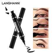 Waterproof, Smudge-proof, Long-lasting Dual-End Eyeliner