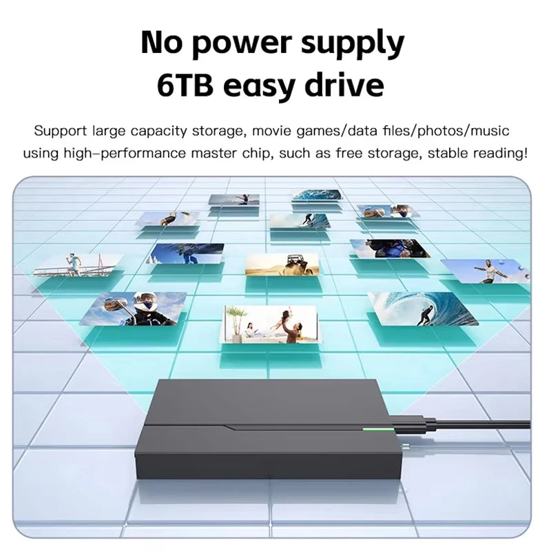 2.5 USB 3.0/3.1 External Hard Drive Enclosure For SSD HDD 6TB