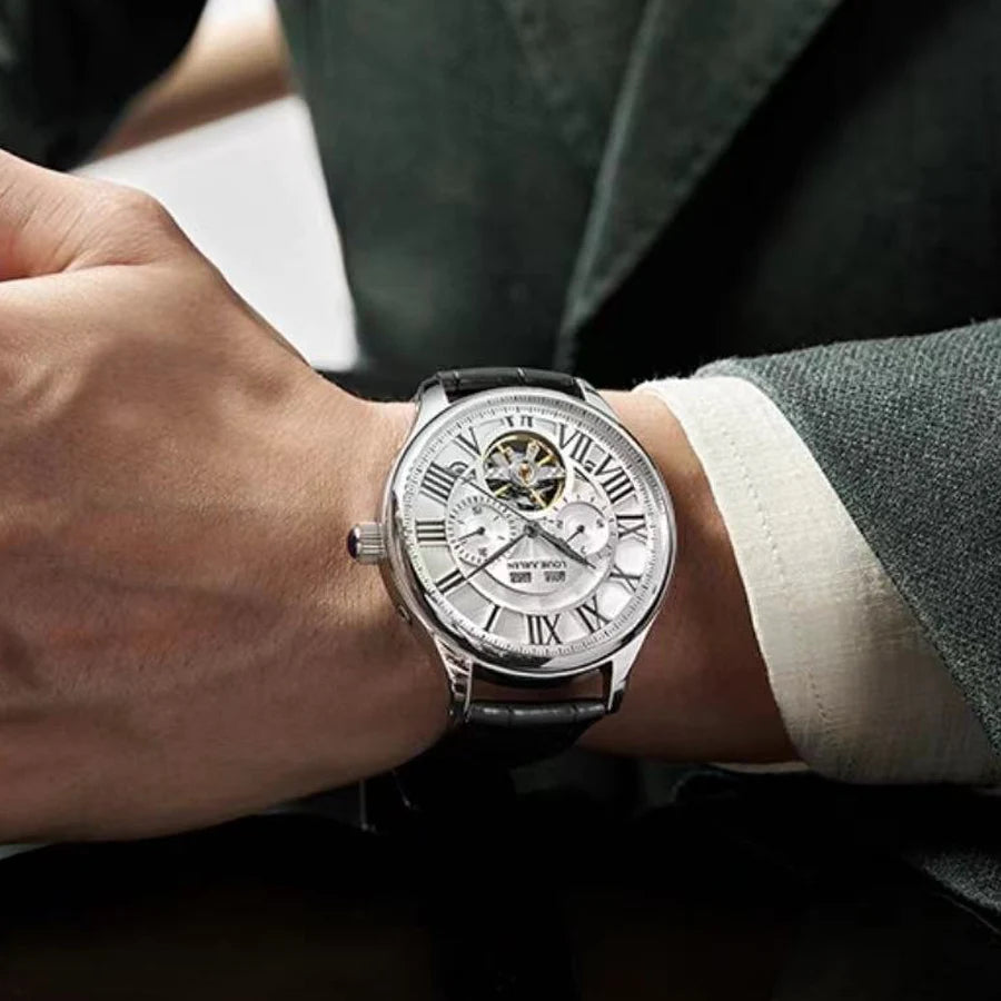 Đồng hồ cơ tự động nam đa năng lộ máy La Mã