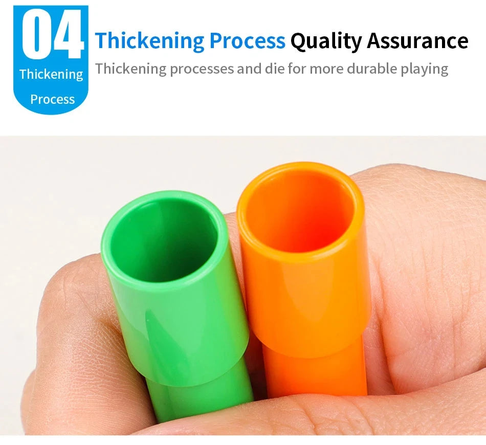 DIY Water Building Blocks Toy Educational Pipe Sensory STEM Kit Constructions Creativity Tube Blocks Pop Building Block Kids Toy