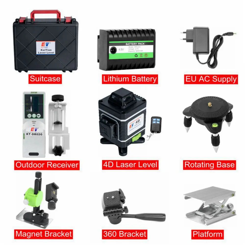 Máy Cân Mực Laser 4D 16 Tia Xanh Chuyên Nghiệp KaiTian - Daisan Mart