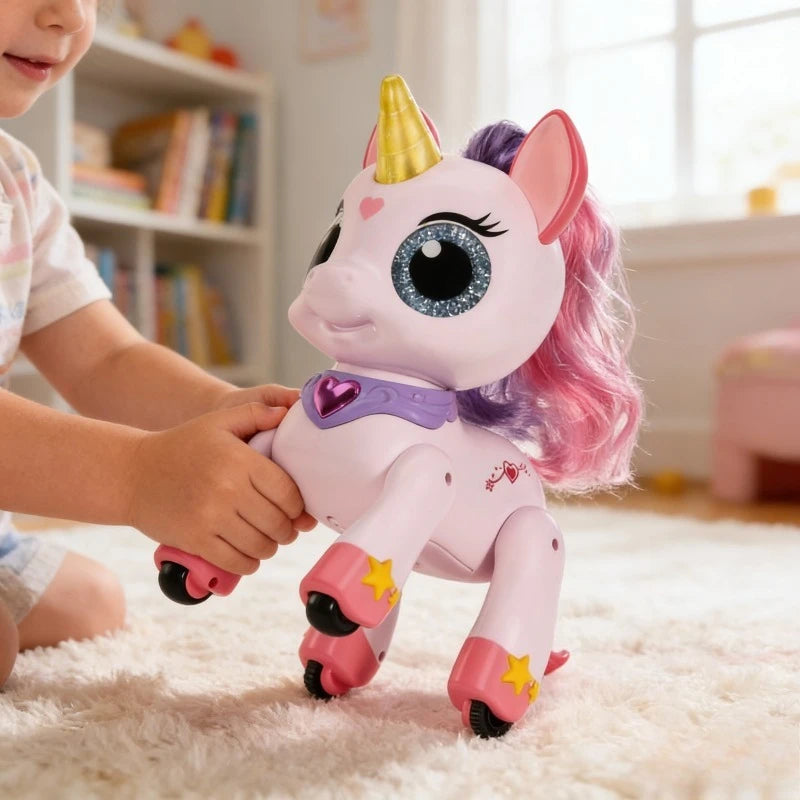 New Intelligent Remote Control Machine Pony Unicorn - Electronic Pet with Magic Wand, Girl's Birthday Gift & Children's Toy - Daisan Mart