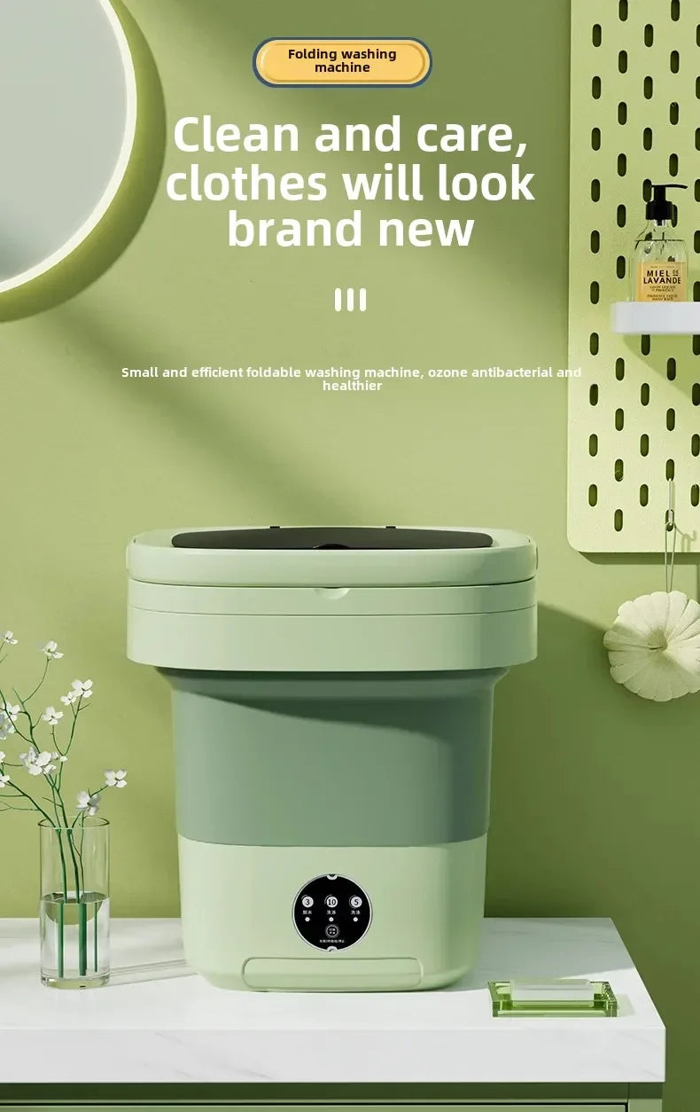 14L Multi-Function Folding Washing Machine - Convenient for Small Items
