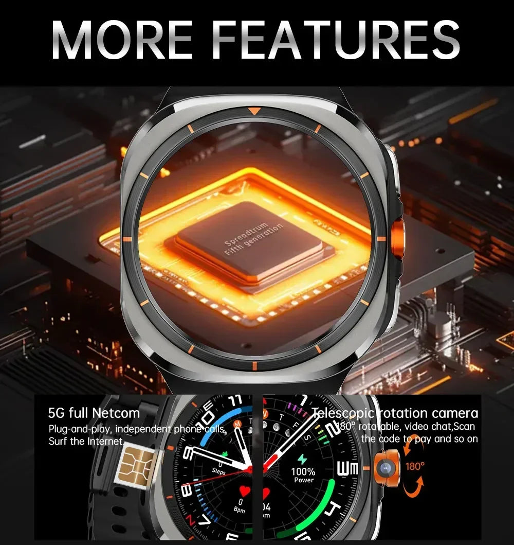 SmartWatch Ultra 5G - Màn hình AMOLED, Camera 8MP IP68