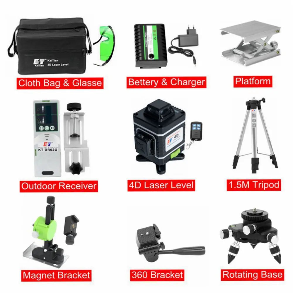 Máy Cân Mực Laser 4D 16 Tia Xanh Chuyên Nghiệp KaiTian - Daisan Mart
