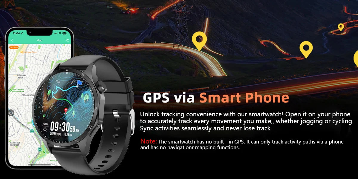 Đồng Hồ Thông Minh Nam 2025 - GPS AMOLED Chống Nước