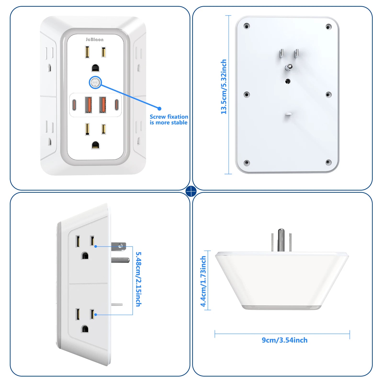 Ổ Cắm Đa Năng 6 Cổng, 4 USB & Sạc Nhanh Type C