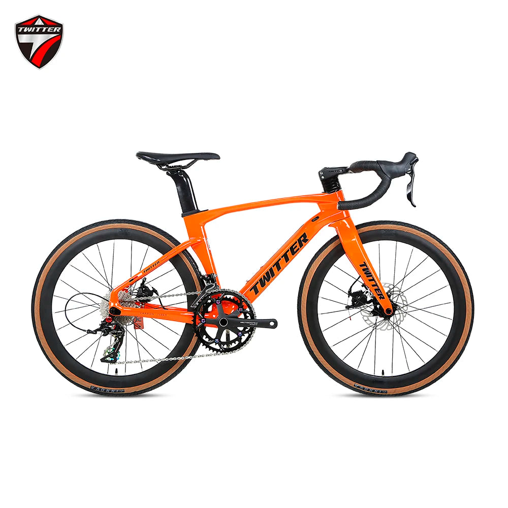 Twitter children's carbon fiber road bike 24 inch Hydraulic Disc Brake Road Racing Bicycle WheelTop GEX-12S student bicicleta