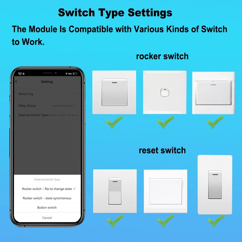 Tuya WiFi Smart Switch 5A Remote Control 