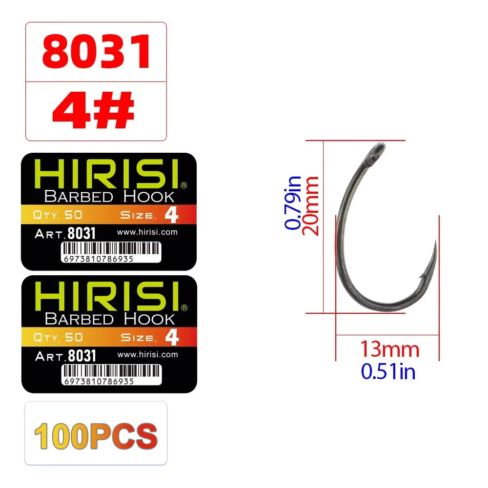 Móc Câu PTFE Hirisi 100 Chiếc Thép Carbon Siêu Bền