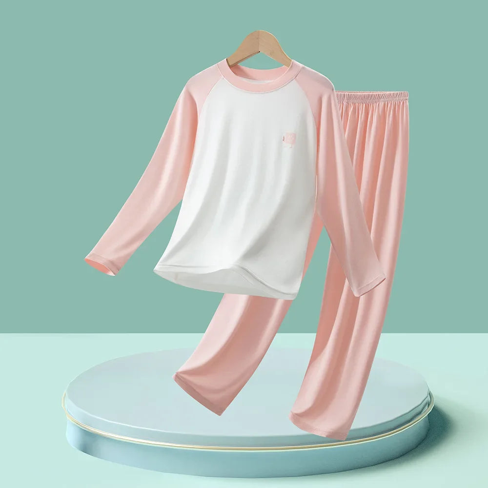 Soft and Cute Modal Fall Winter Children's Pajamas Set