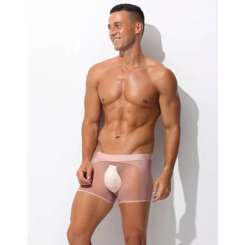 Quần Lót Nam Siêu Mỏng Lưới Thoáng Mát Ice Silk