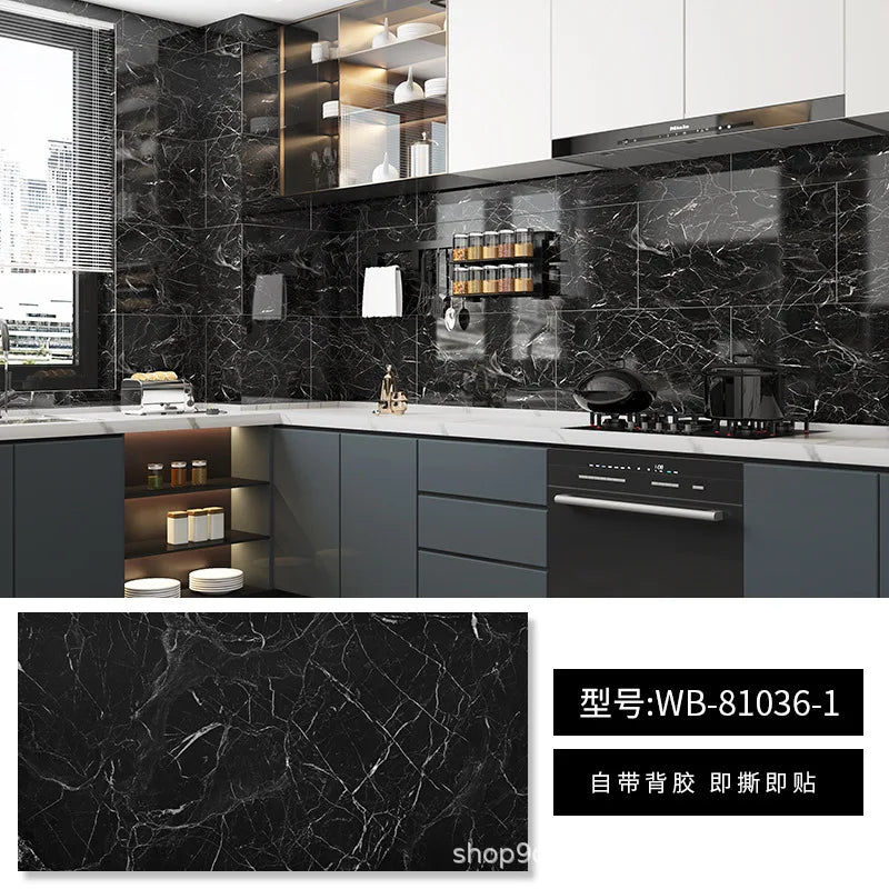 30X60CM SXP marble wood grain wall skirt entrance hall living room kitchen aluminum mold self-adhesive waterproof