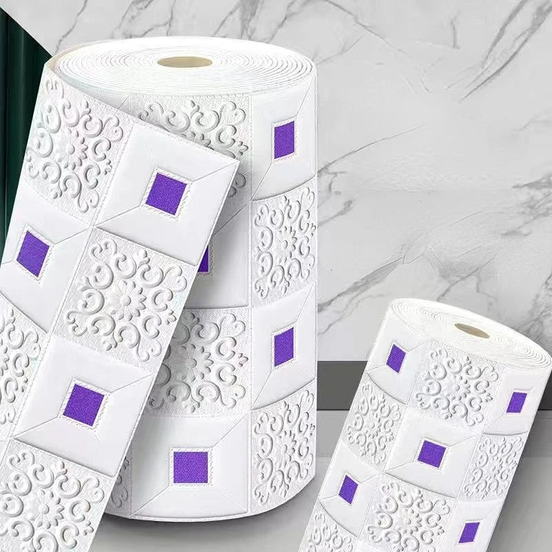 10M stickers Self-Adhesive Panels 3D Soft Crash Foam Wallpaper Imitation Brick Wall Stickers Home Living Room Kid Bedroom Decor