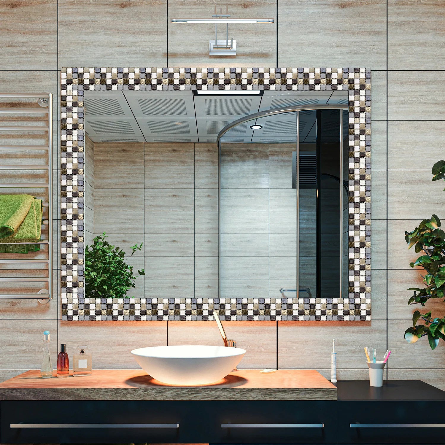 10 Waterproof Marble Mosaic Tile Stickers