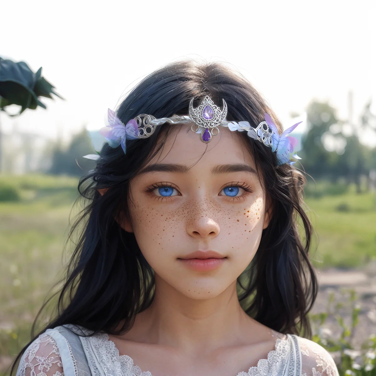 Vương Miện Tiên Rừng Tóc Nữ Pha Lê Tua Rua