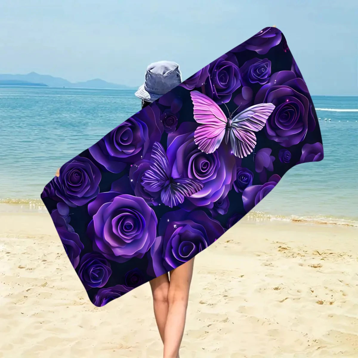 Khăn Tắm Bướm Boho Mancharo Hoa Văn Dân Tộc