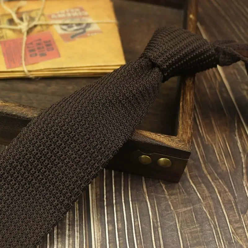 Cà vạt len nam nữ phong cách cổ điển đỏ xanh