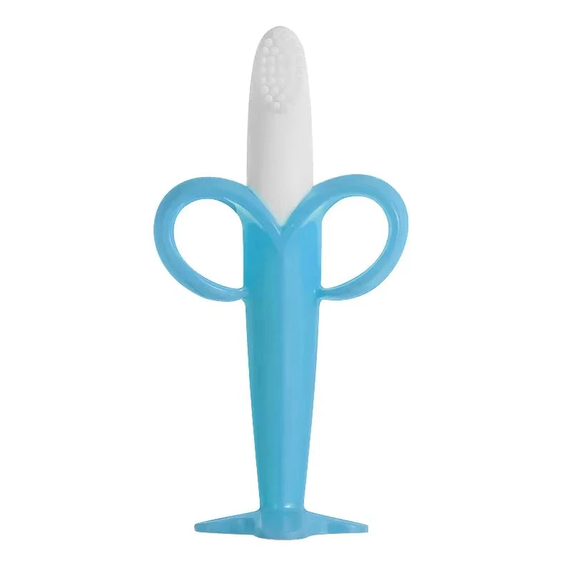 Bàn Chải & Gặm Nướu Hình Chuối Cho Bé 2in1 Silicone - Daisan Mart