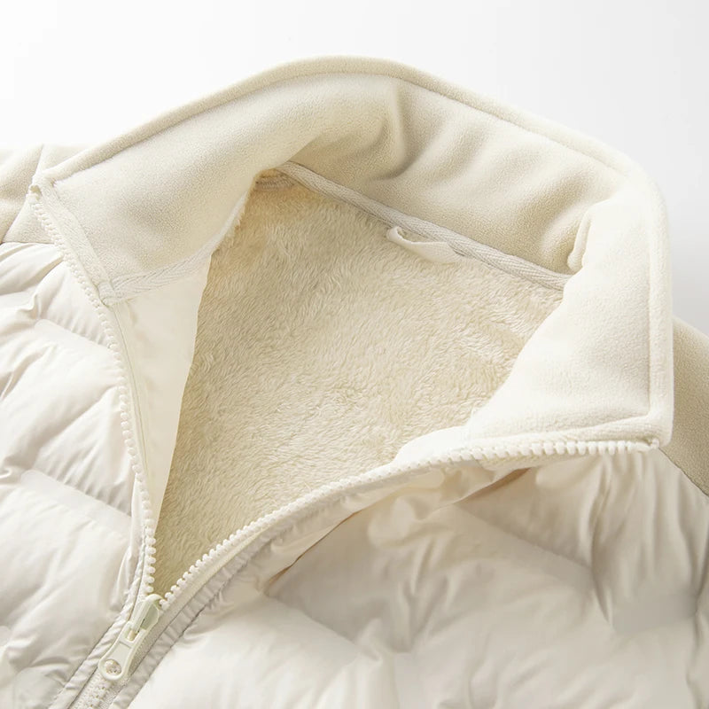 Áo Khoác Unisex Lông Vịt Chống Gió Dã Ngoại Ấm