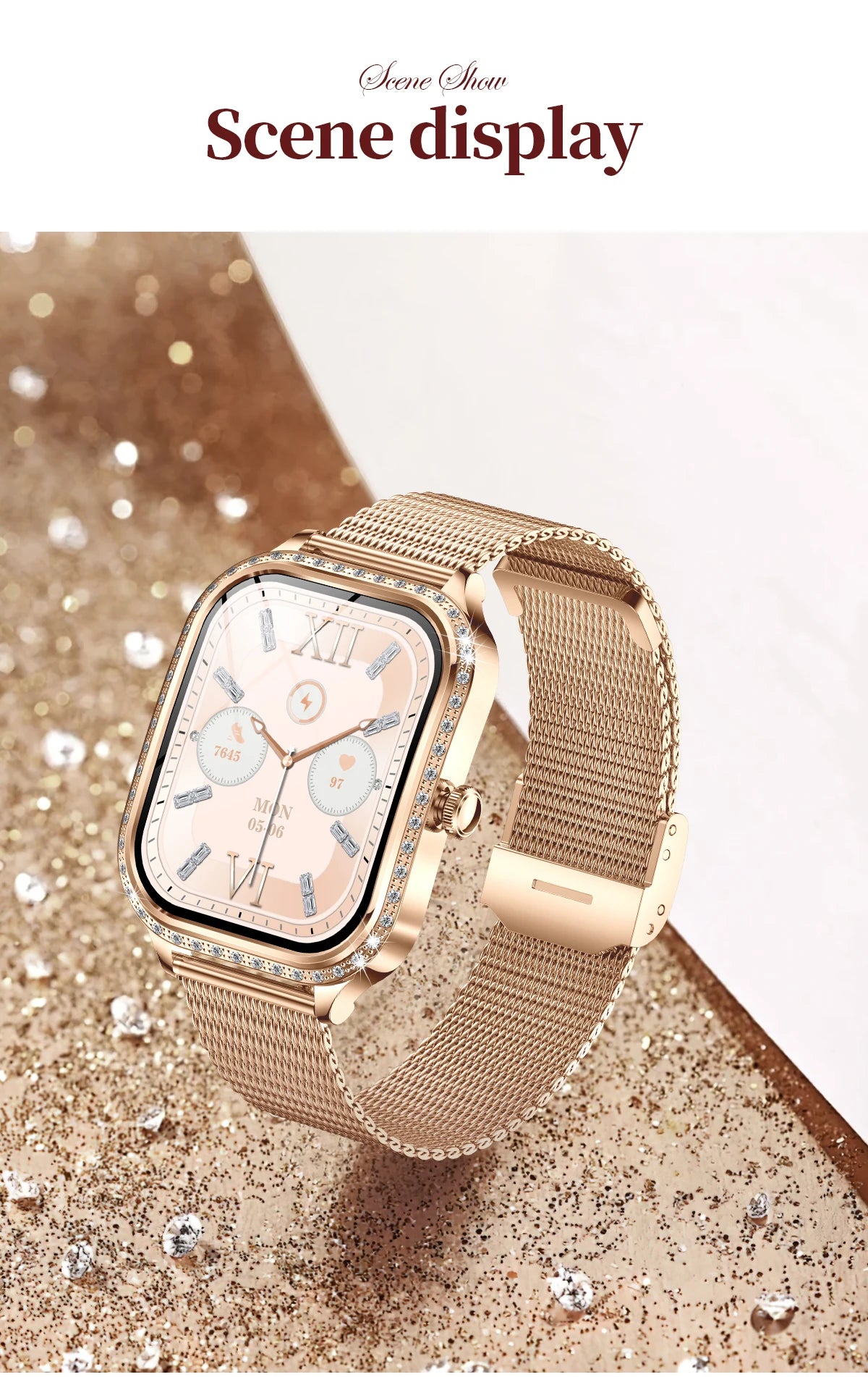 Đồng Hồ Thông Minh Nữ 2025 Màn Hình Cong Thời Trang