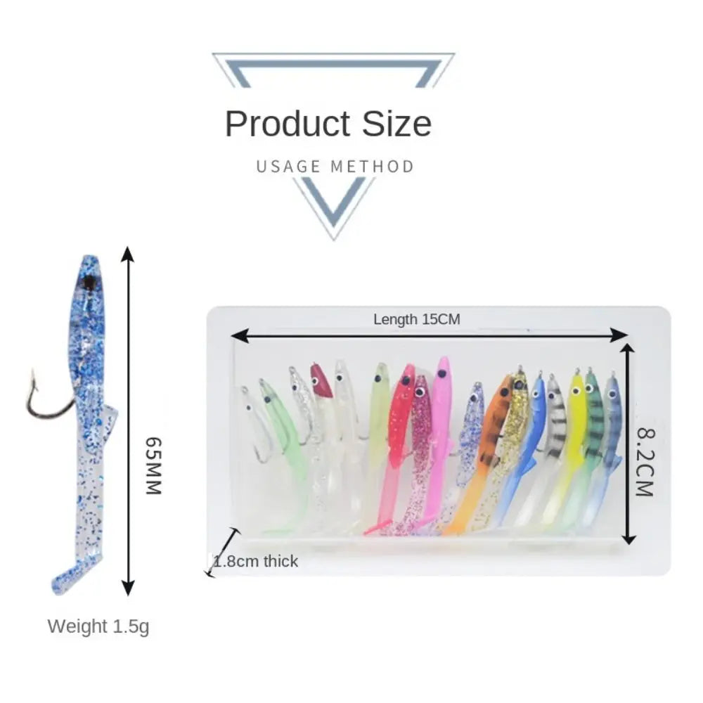 Mồi Câu Cá Raglou 17 Màu - Mồi Nhân Tạo Silic Mềm