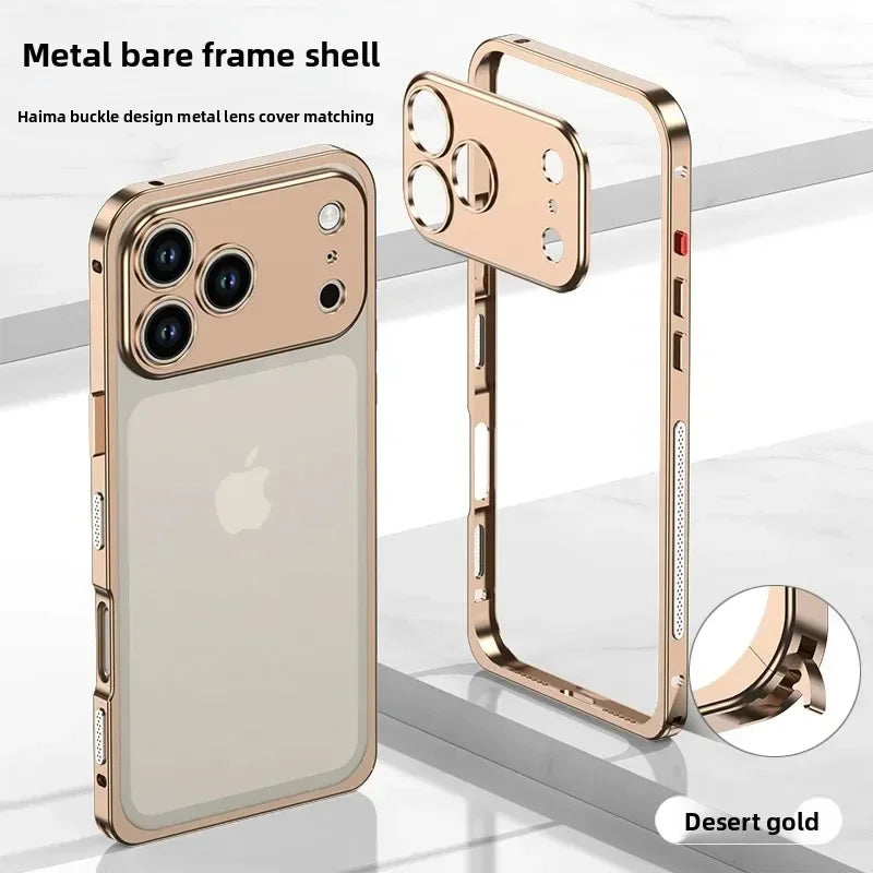 Aluminum alloy Metal Phone Case For iPhone 17 16 Pro Max 17Air Minimalist Support Wireless Charging Ultra-thin Protecitve Case - Daisan Mart