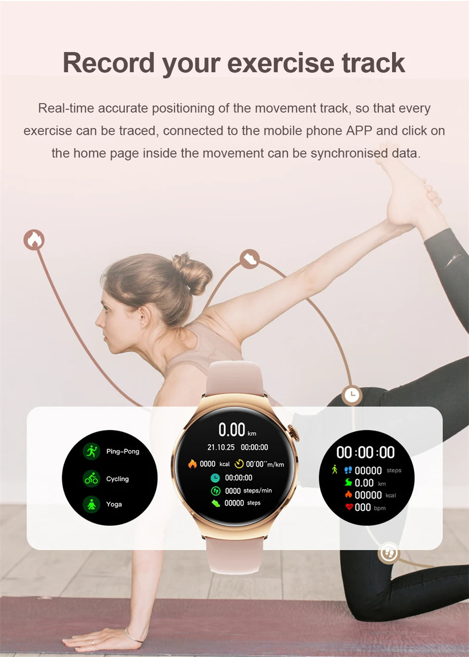 Đồng Hồ Thông Minh Nữ 2024 Chống Nước IP68 Fitness