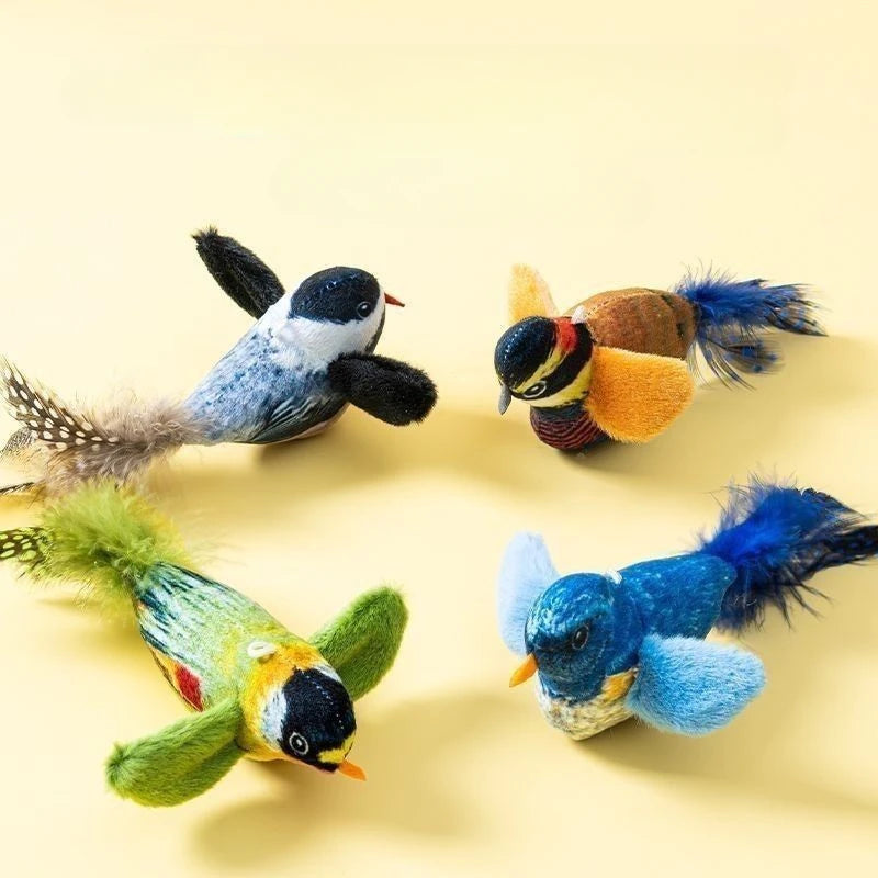 Interactive Bird Hanging Wall Toy That Makes Cats Sing and Play